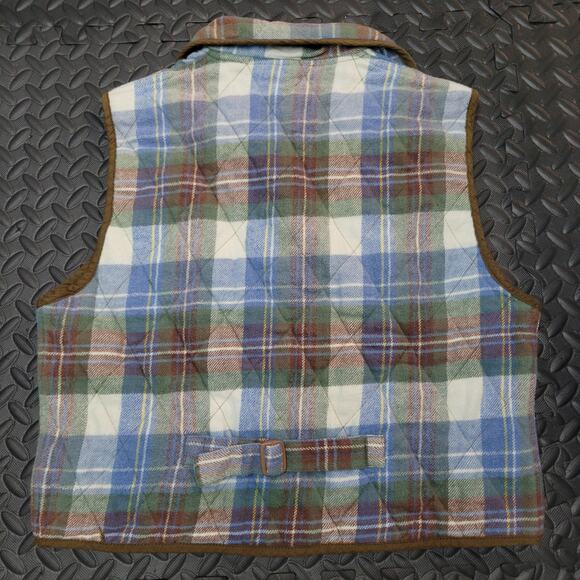 Vintage Sugar Blues Quilted Plaid Vest Size Large - Picture 3 of 5